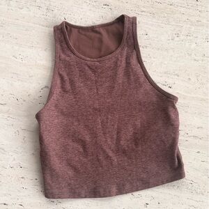 Vuori Elevation Racerback Tank, Hazelnut Heather, Size Small
